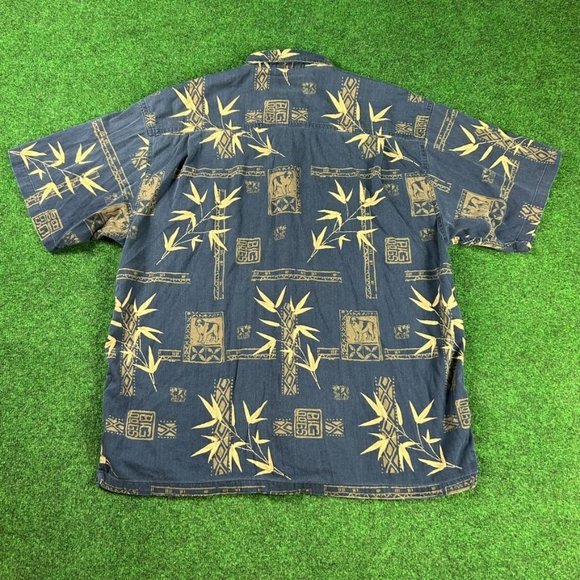 Vintage Big Dogs Bamboo Dog‎ Short Sleeve Button Up Shirt Mens Size XL - Picture 2 of 6